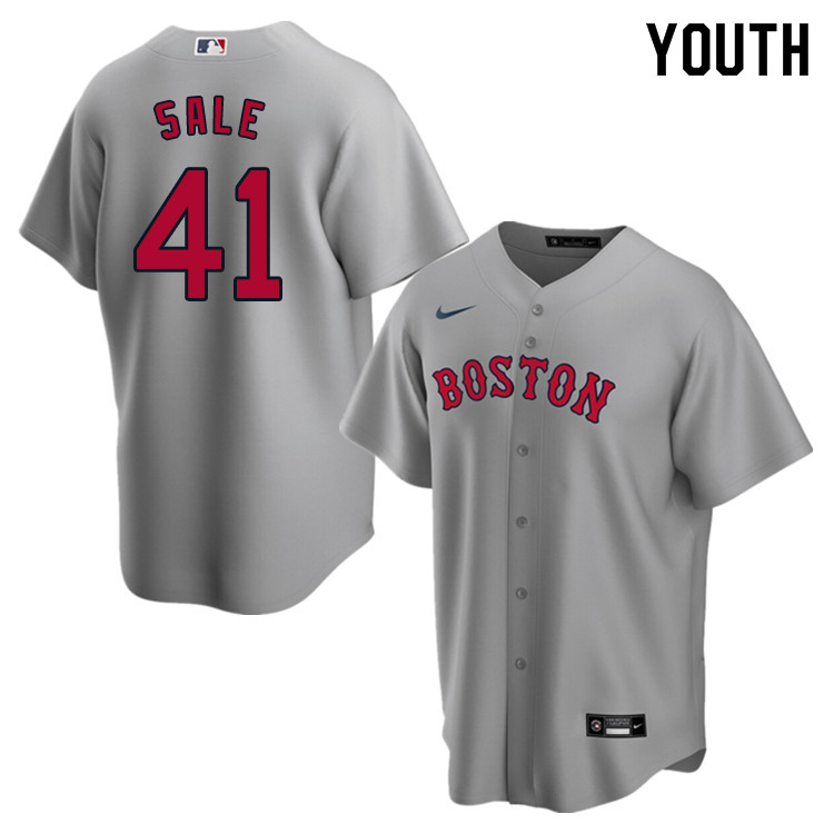 Nike Youth #41 Chris Sale Boston Red Sox Baseball Jerseys Sale-Gray